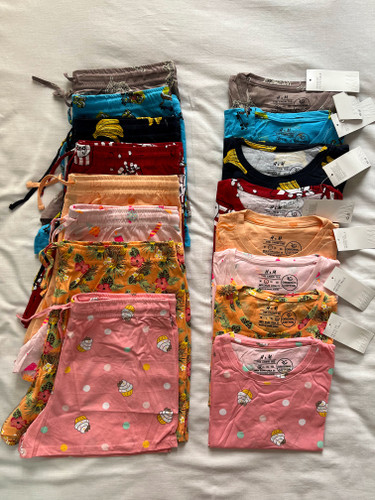 ست کراپ شورتک زنانه وارداتی برند H&M