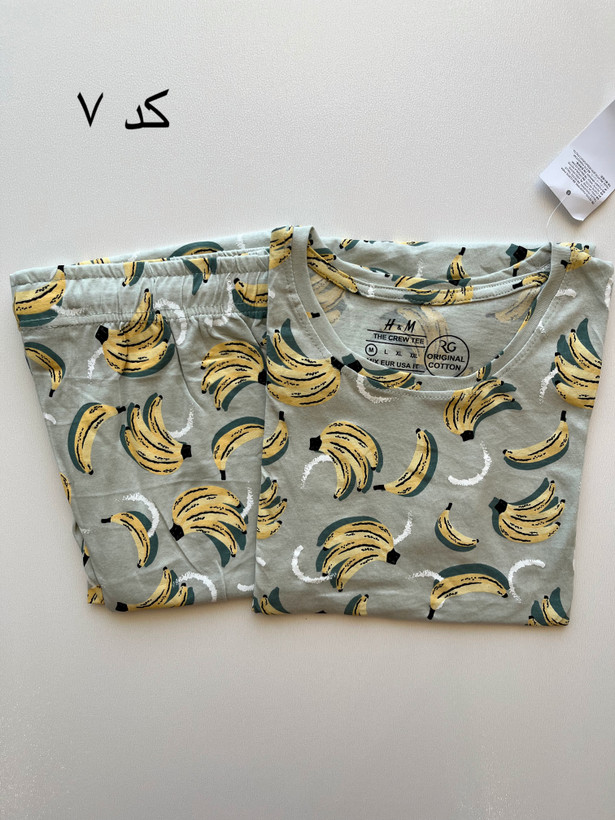 ست تیشرت شلوار نخ پنبه وارداتی H&M