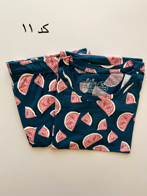 ست تیشرت شلوار نخ پنبه وارداتی H&M