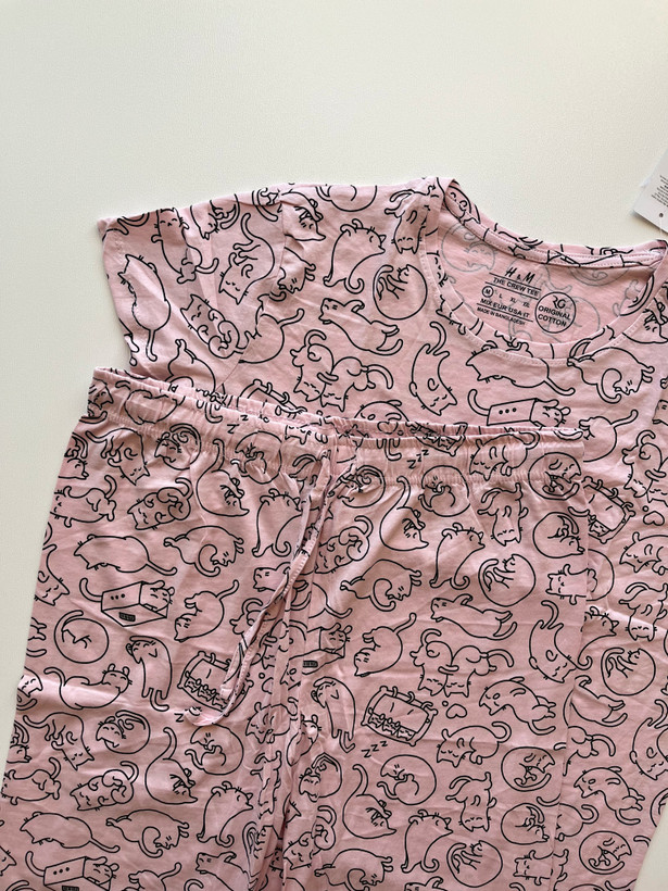 ست تیشرت شلوار نخ پنبه وارداتی H&M